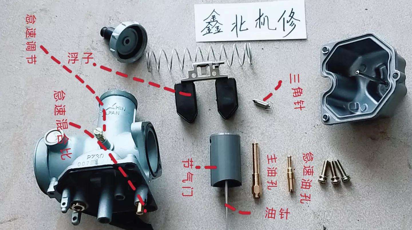 摩托车化油器怎样调怠速图解